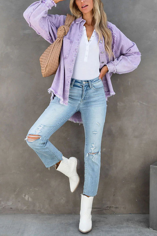 Alyssa - Stylische Jeansjacke mit Taschen