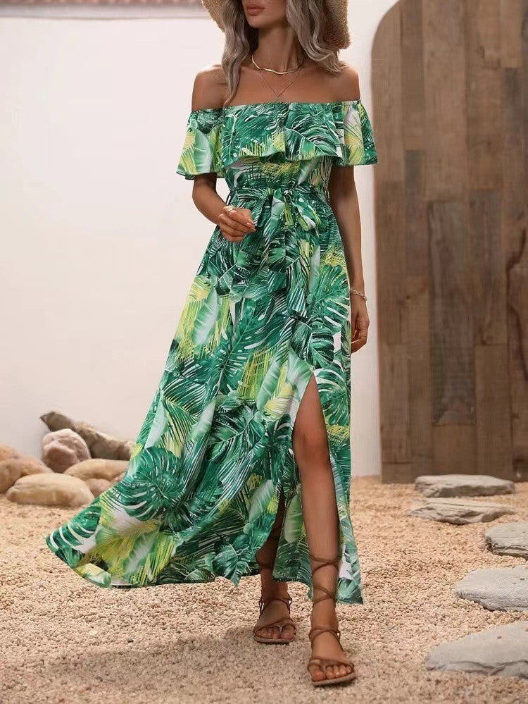Variant image for Damen Off-Shoulder Kleid mit Blumenmuster für Festliche Anlässe - Anne-7