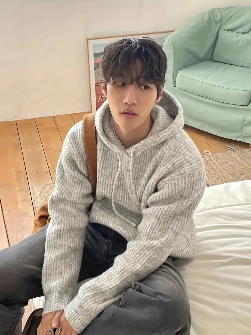 Stevan - Eleganter Strickpullover mit Kapuze für Männer