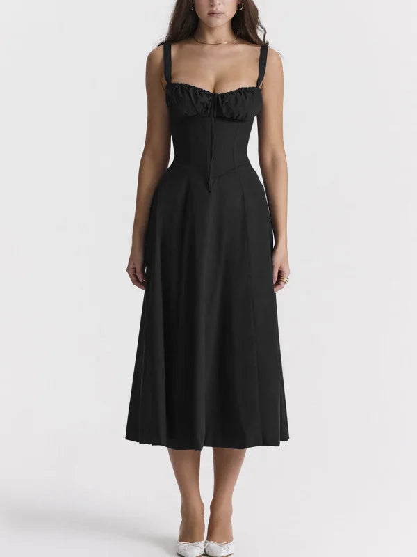 Variant image for Damen Sommerkleid Boho mit Spaghetti-Trägern und Geteiltem Design - Merle-15