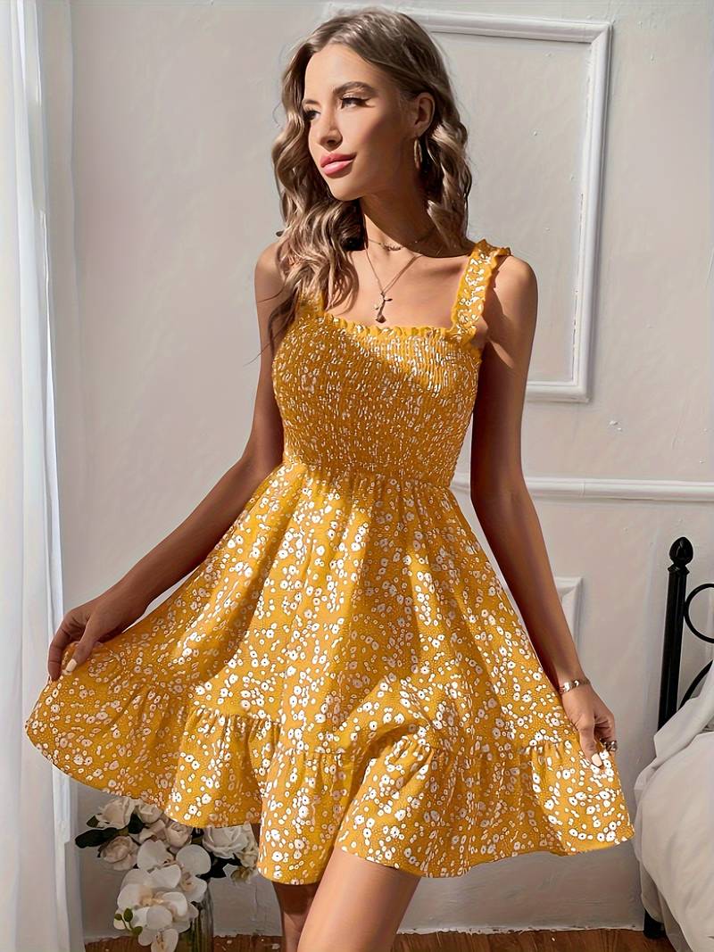 Damen Rückenfreies Tankkleid mit Rüschensaum für Elegante Anlässe - Heidi-5