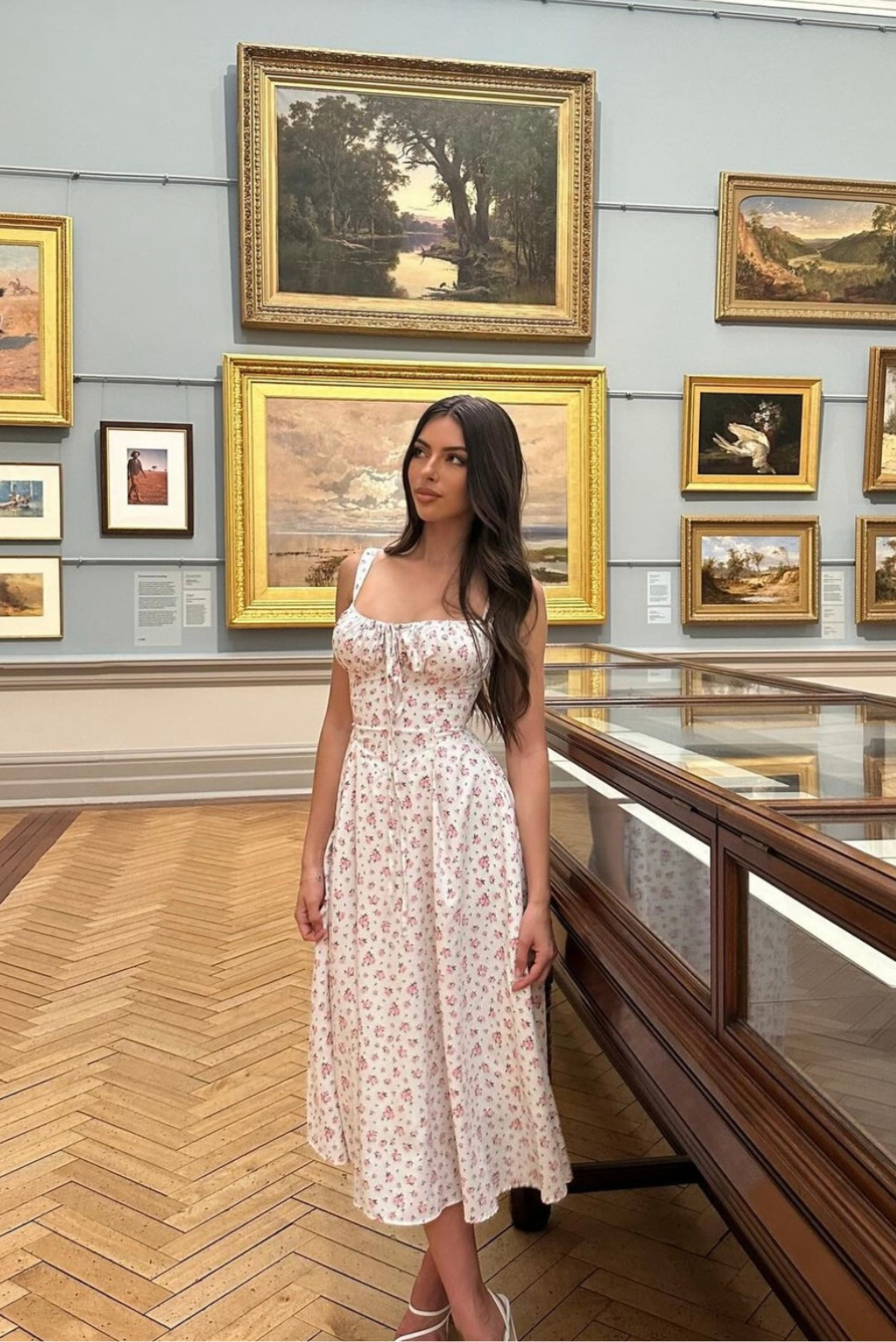 Damen Midikleid Eleganter Blumendruck Festlich - Clara-4