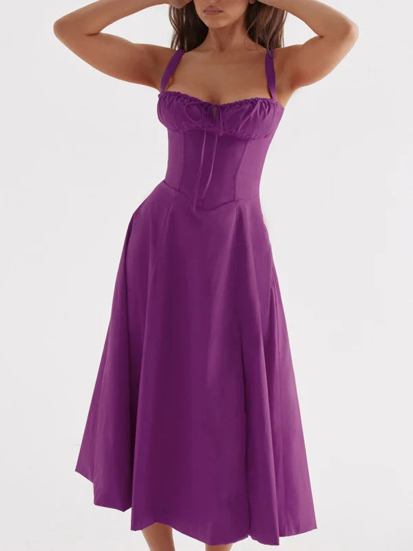 Variant image for Damen Sommerkleid Boho mit Spaghetti-Trägern und Geteiltem Design - Merle-22