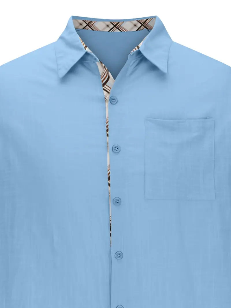 Modisches Hemd mit grafischem Karodruck für Männer – Liam