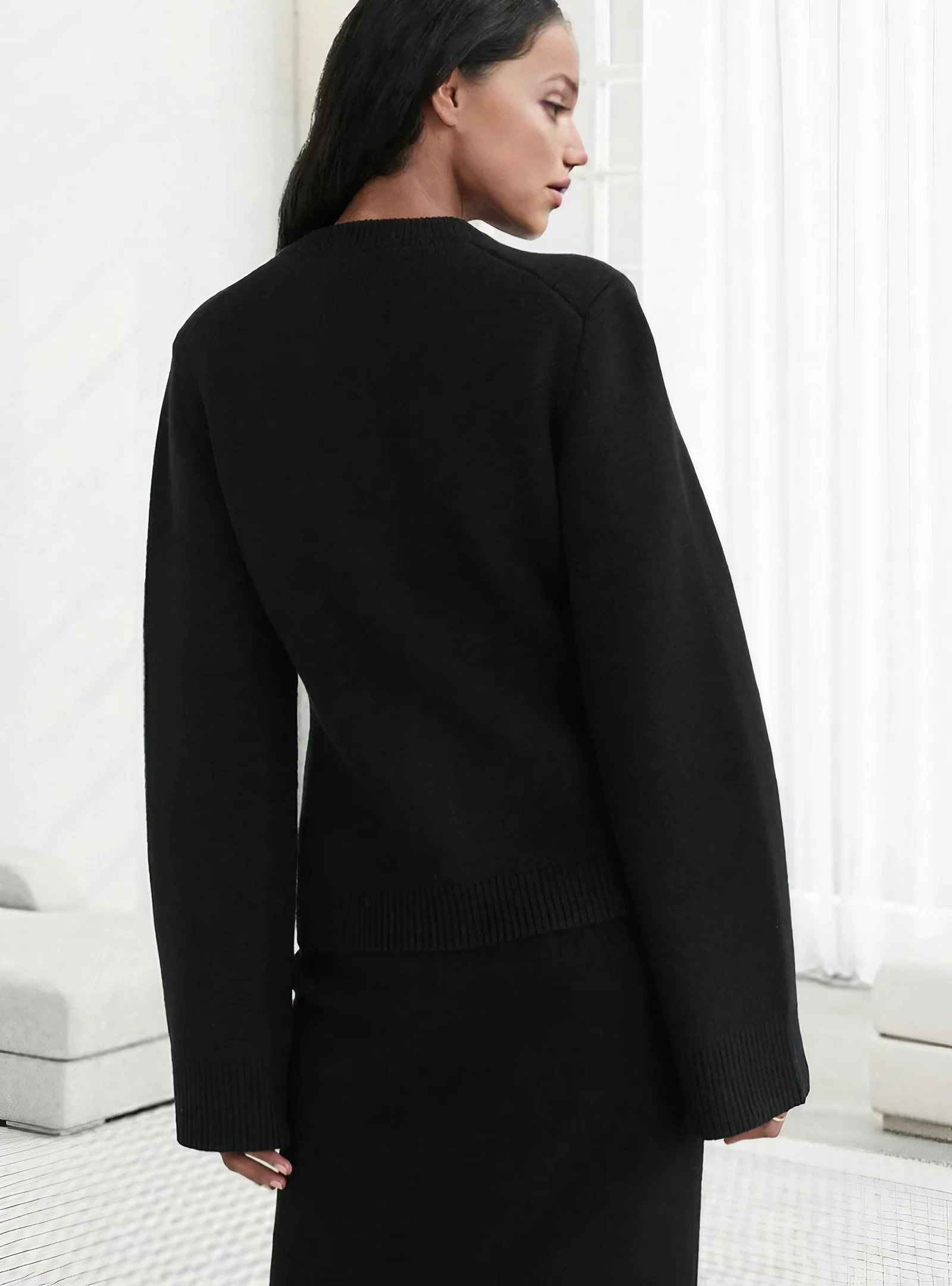 Paris - Elegante Strickjacke mit Knopfverschluss für Frauen