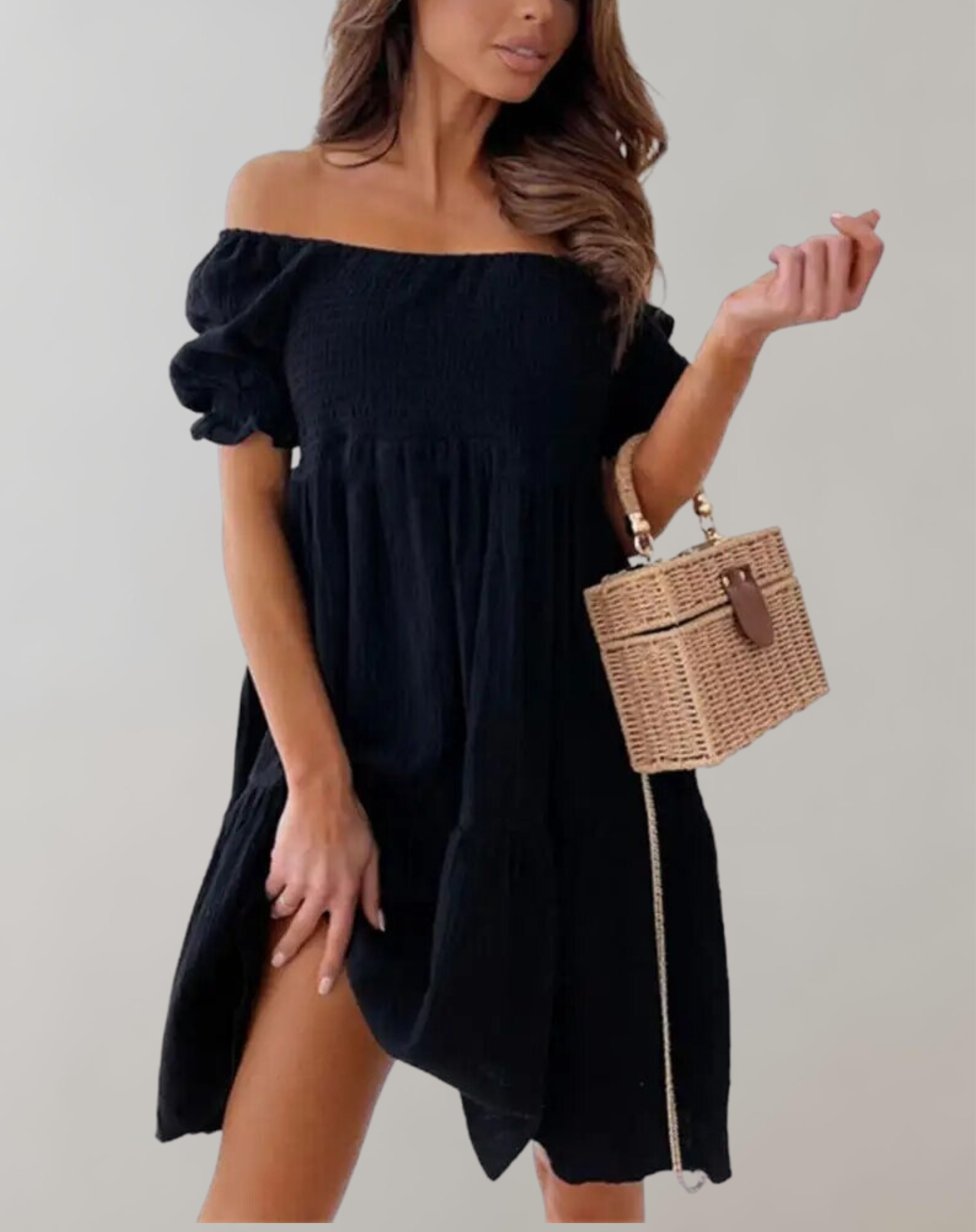 Variant image for Damen Sommerkleid Eleganter Schrägausschnitt Bequem und Stilvoll - Mia-2