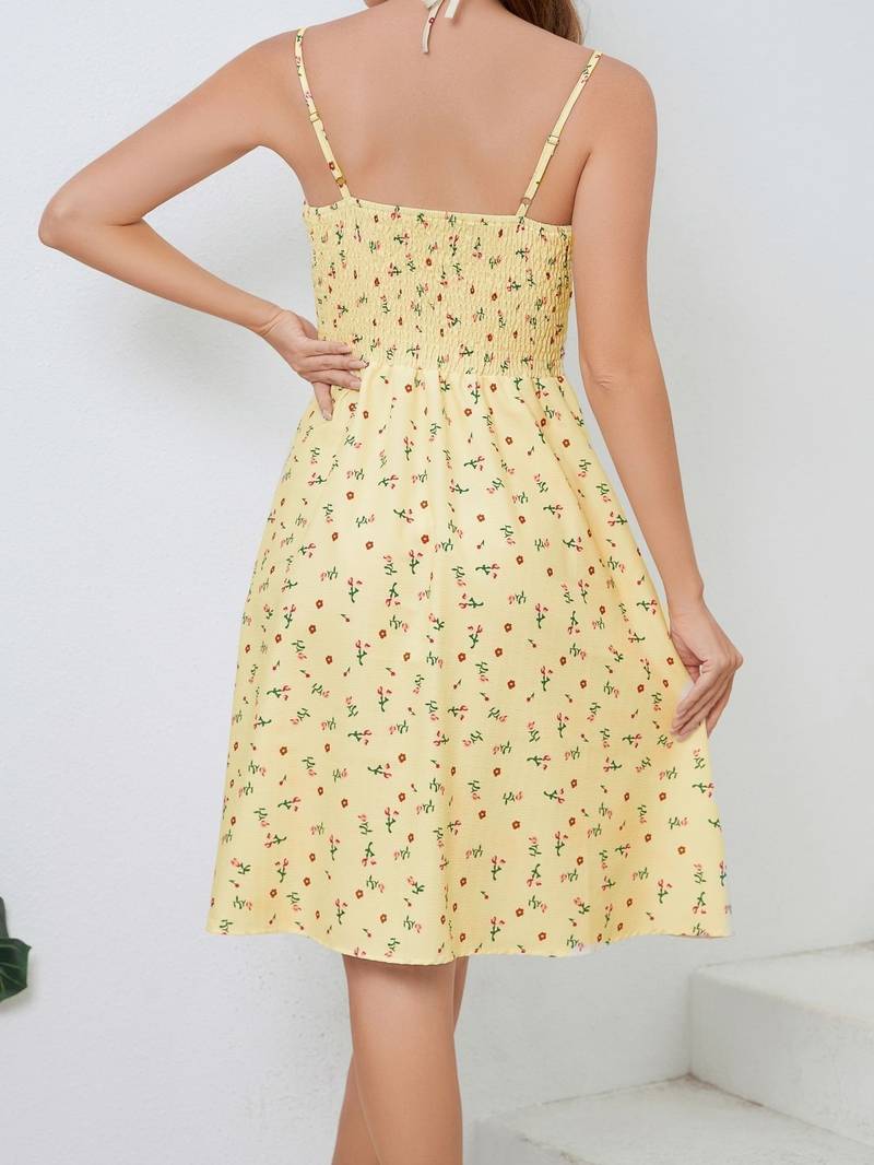 Damen Cami-Kleid Lässiger Stil Mit Kordelzug - Sommerkleider für Elegante Anlässe-2