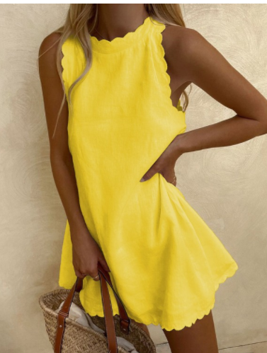 Variant image for Damen Midikleid aus Baumwollleinen Modernes Design für Festliche Anlässe - Klara-49