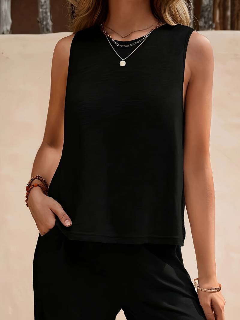 Lässiges Tanktop und Weitbein Hose - Samantha