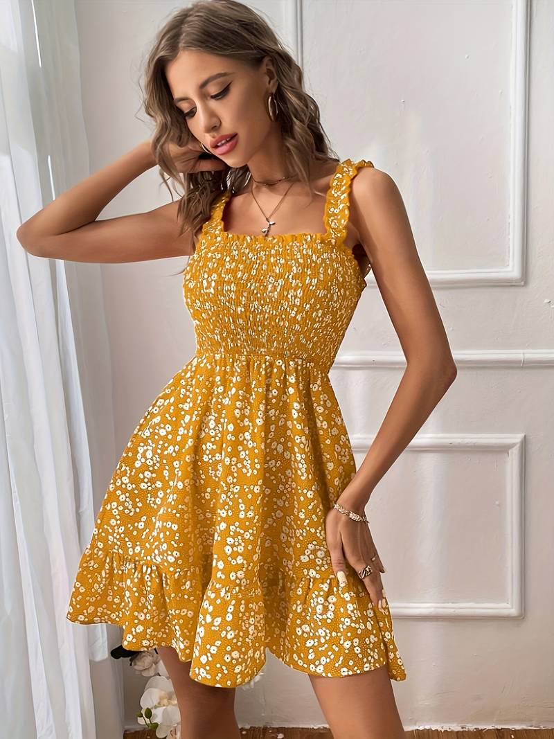 Damen Rückenfreies Tankkleid mit Rüschensaum für Elegante Anlässe - Heidi-2