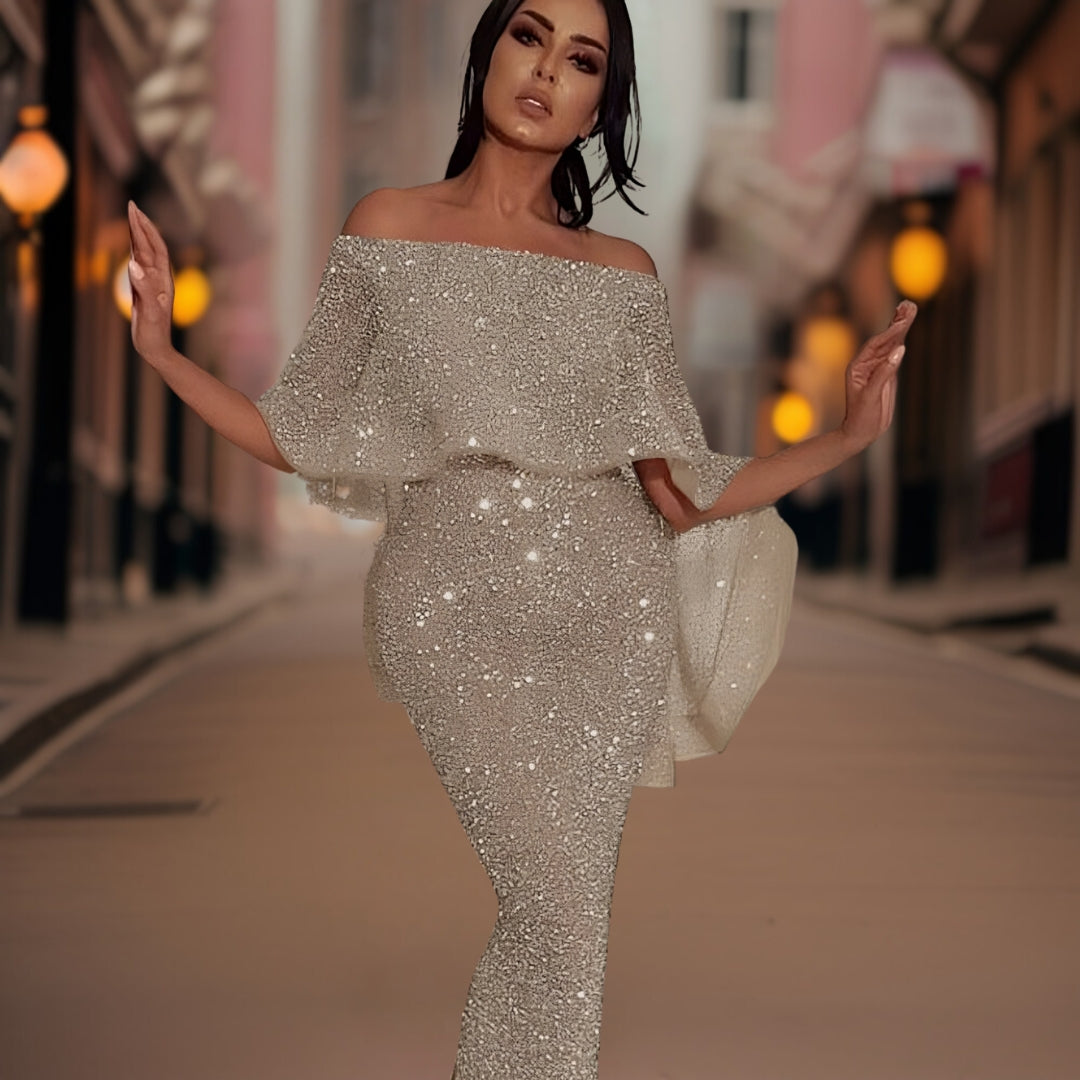 Variant image for Damen Off-Shoulder Kleid mit Rüschen für Elegante Anlässe - Everly-37