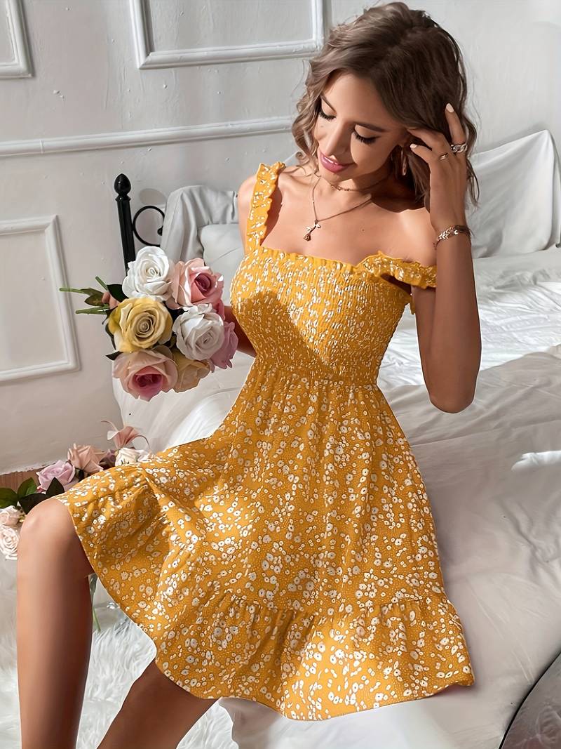 Damen Rückenfreies Tankkleid mit Rüschensaum für Elegante Anlässe - Heidi-6