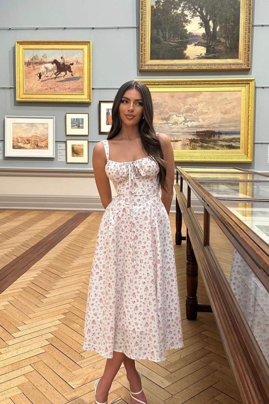 Damen Midikleid Eleganter Blumendruck Festlich - Clara-2