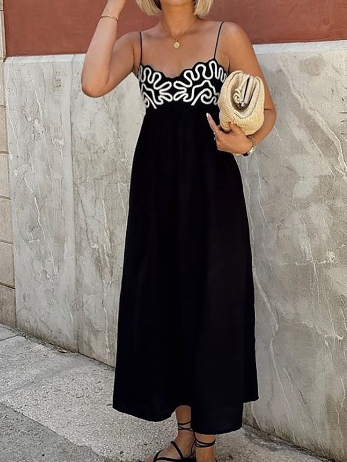 Variant image for Damen Maxikleid Elegantes Besticktes Design für Sommer - Sophie-1