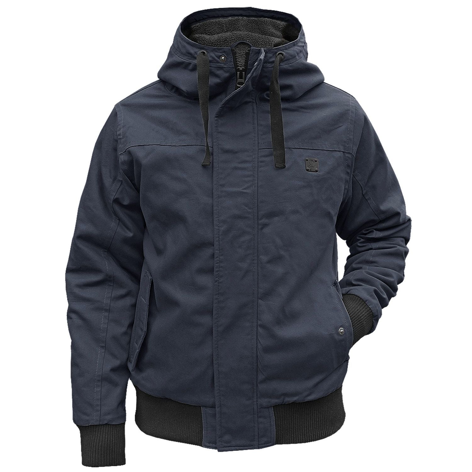 Herren Winterjacke | Sportlicher Kurzschnitt | Kapuze & Windschutz gegen Kälte