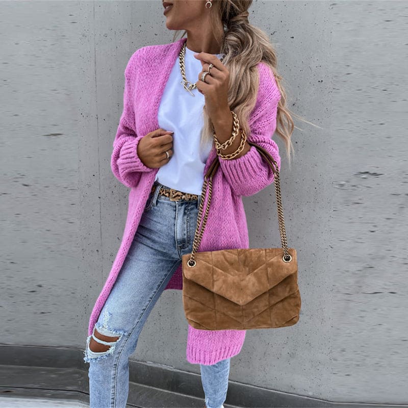 Livenda - Lange weiche Strickjacke große Größe