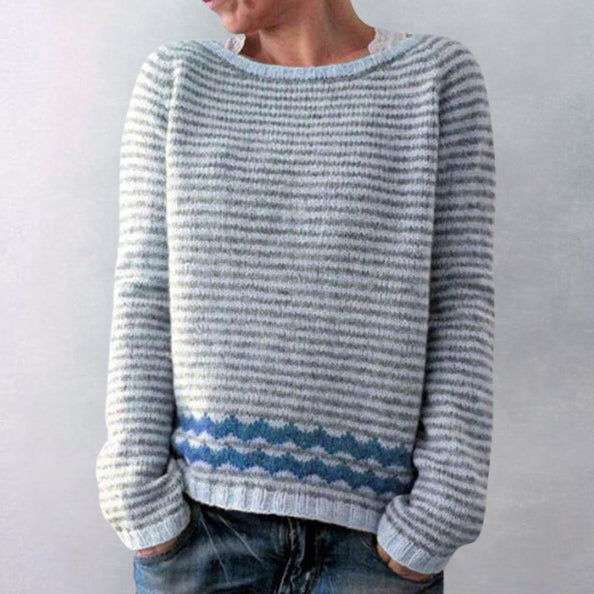 Damen Norweger Pullover mit klassischem Muster