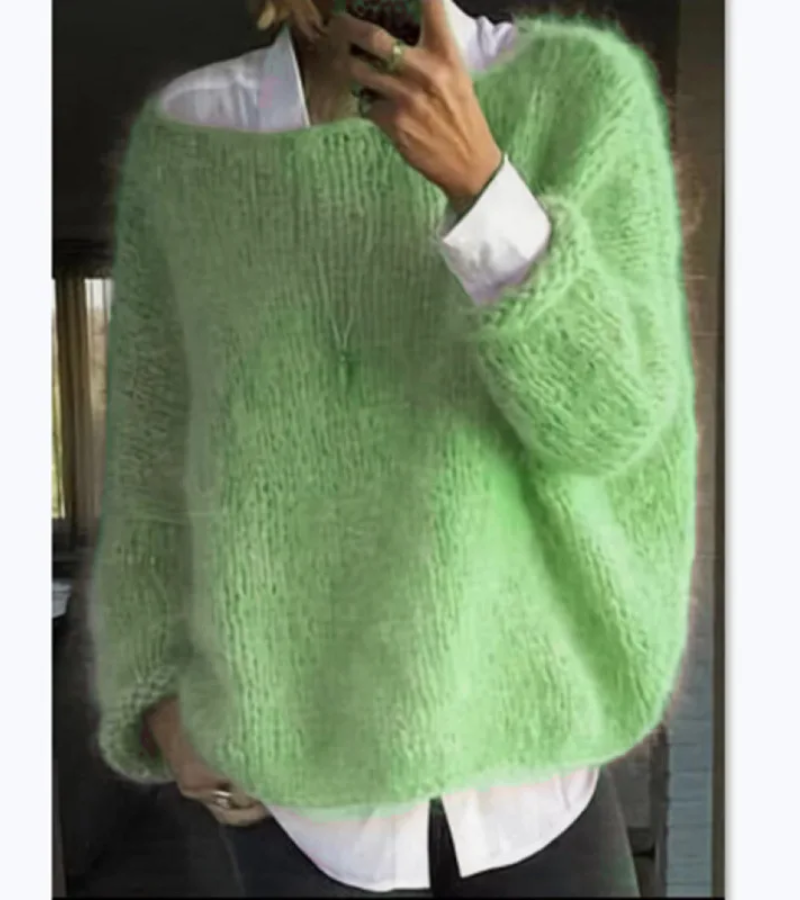 Damen Oversize Strickpullover mit weiter Silhouette