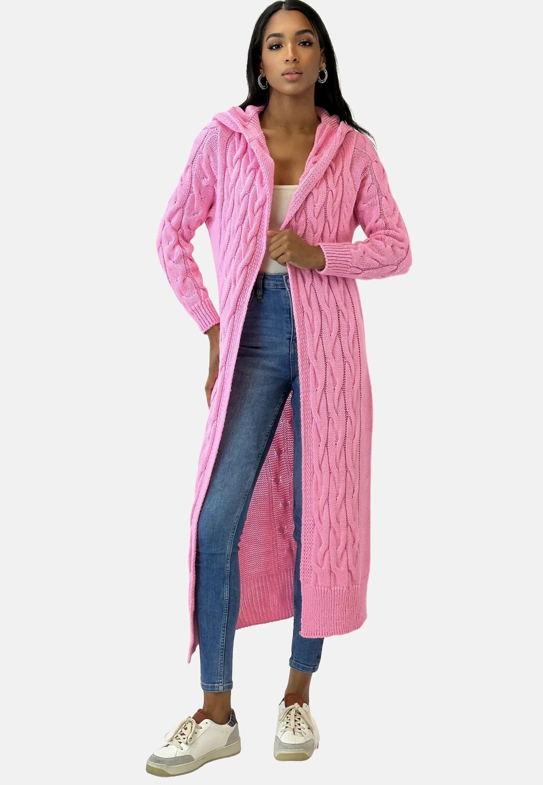 Damen Strickjacke Mit Kapuze Und Struktur | Warm 6