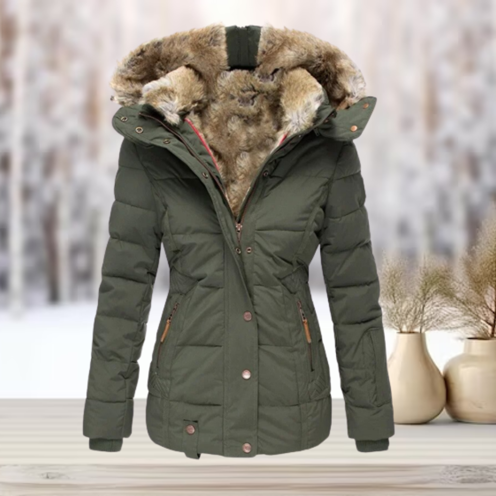Damen Winter Pufferjacke mit Kapuze | Schlank Passform 1