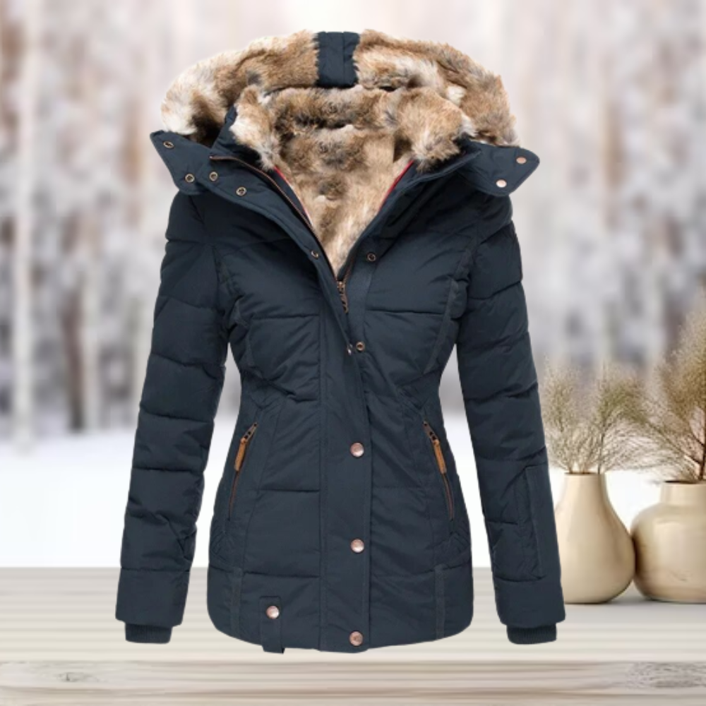 Damen Winter Pufferjacke mit Kapuze | Schlank Passform 4