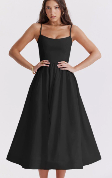 Variant image for Damen Midi Kleid Elegante Schnürung für Abendveranstaltungen - Clara-6