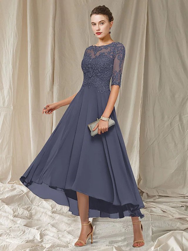 Variant image for Damen Abendkleid Lang Elegantes Spitzen Design für Hochzeiten - Havanna-9