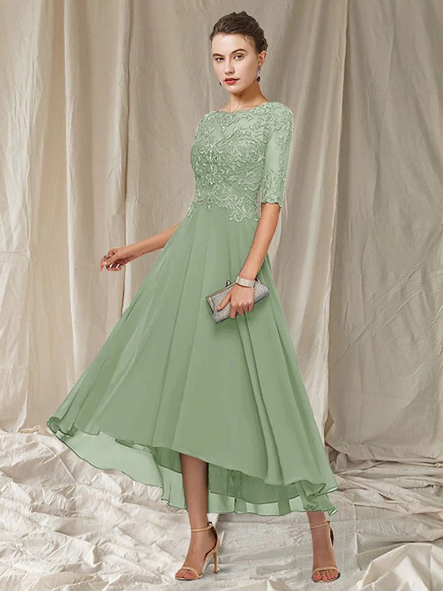 Damen Abendkleid Lang Elegantes Spitzen Design für Hochzeiten - Havanna-1