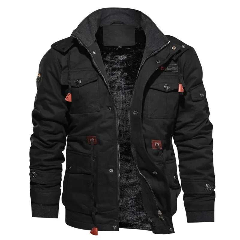 Herren Dicke Winterjacke mit Knopfleiste | Taktisch 2