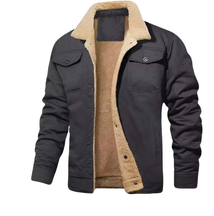 Herren Warme Dicke Winter Jacke | Fronttaschen 2