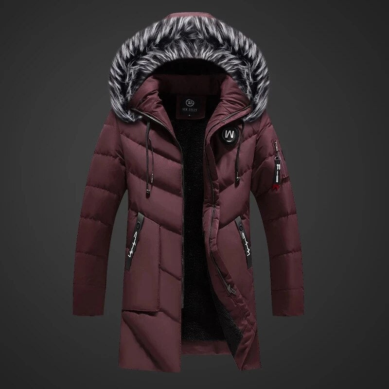 Jacke Herren | Winterjacke Herren Lang | Warm Gefüttert Casual Style 3