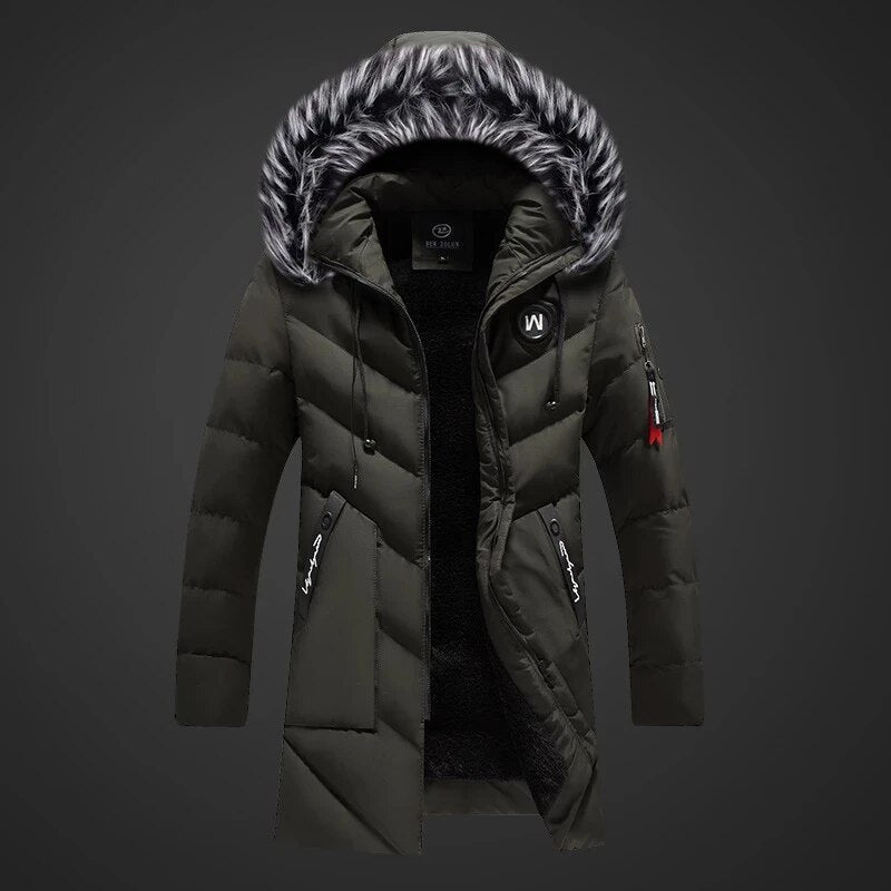 Jacke Herren | Winterjacke Herren Lang | Warm Gefüttert Casual Style 4
