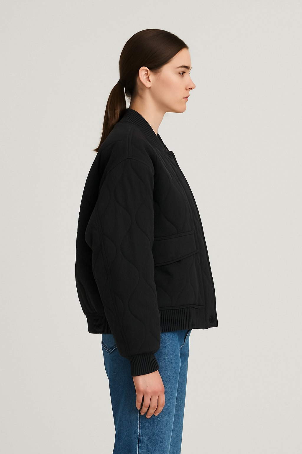 Oversized Damen Bomberjacke – Übergangsjacke mit Reißverschluss 6