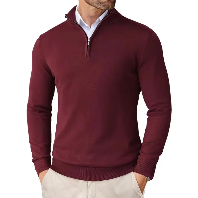 Pullover Herren | Herren Pulli Half-Zip | Strick Komfort 7