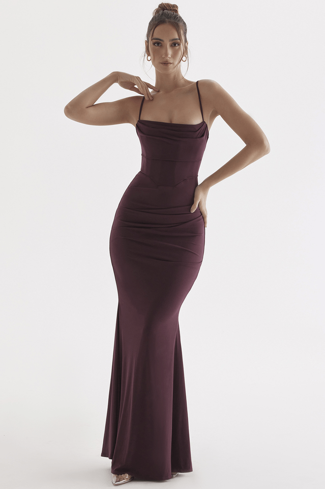 Variant image for Damen Maxikleid Korsett Stil Spaghettiträger Elegant - Anna-4