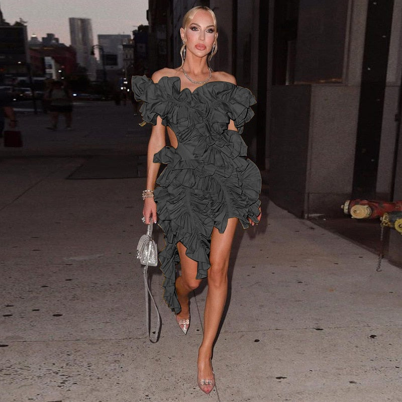 Variant image for Damen Asymmetrisches Kleid Festlich Elegantes Design - Lily-1