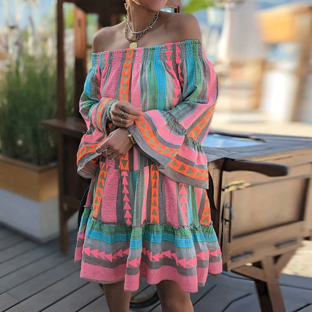 Damen Sommerkleid Offenes Design Atmungsaktiv - Zalina-1