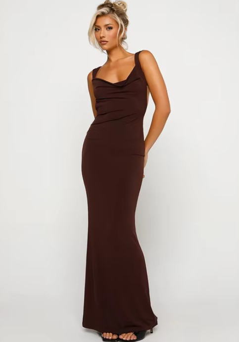 Variant image for Damen Rückenfreies Kleid mit Doppelschulterträgern - Elegante Silhouette für Festliche Anlässe - Trina-7