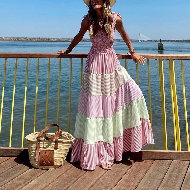 Variant image for Damen Sommerkleid Luftiges Boho-Design Elegante Maxi-Länge - Clara-6