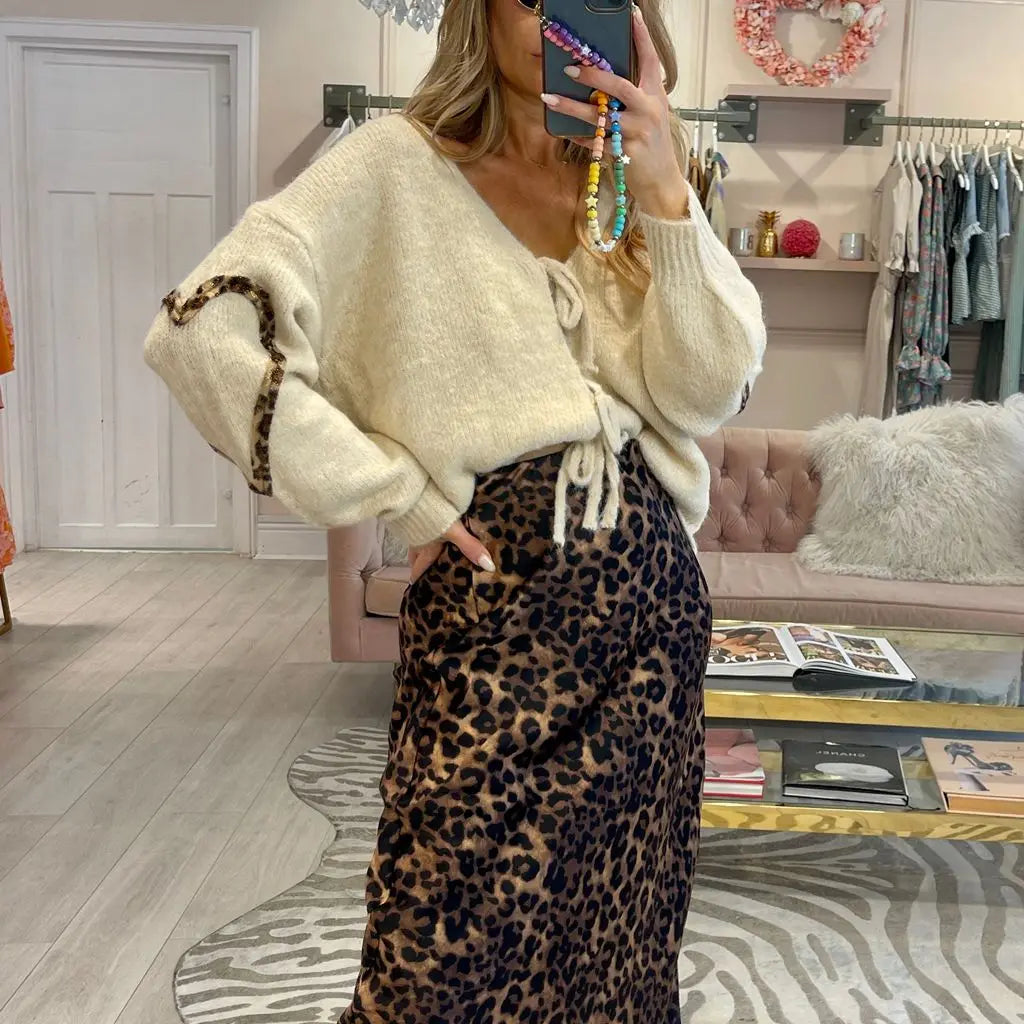 Felicidah - Strickjacke für Frauen mit herzförmigem Patchwork