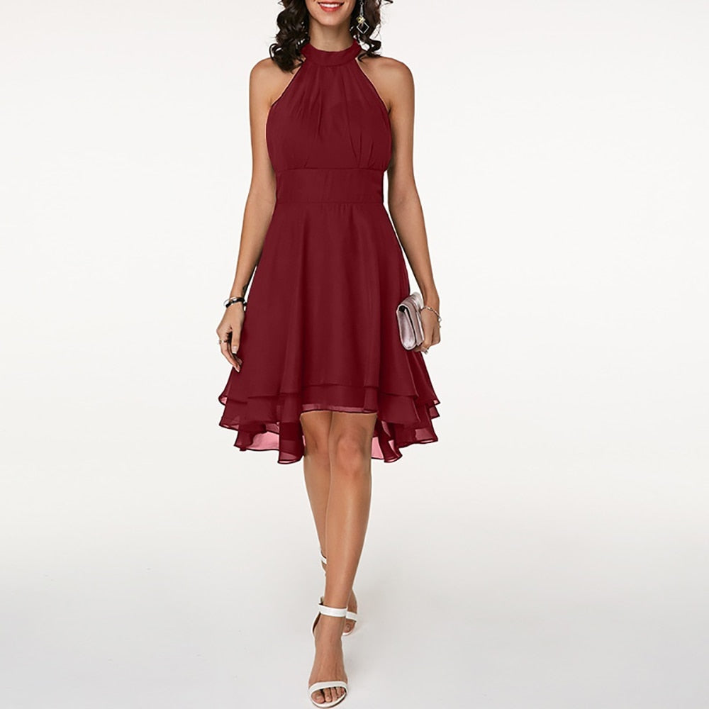 Variant image for Damen Cocktailkleid Schwarz mit Verspielten Rüschen - Loren-5