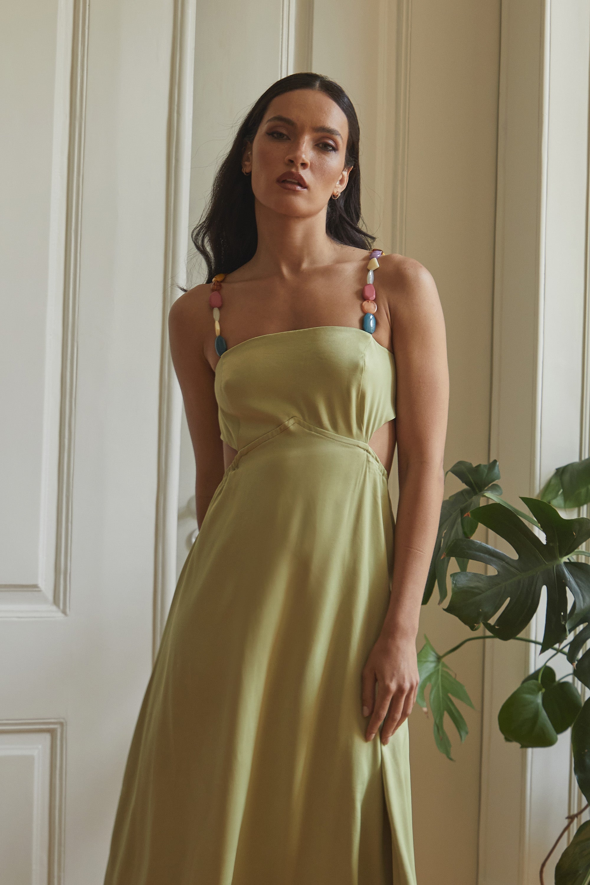 Damen Maxi Kleid Elegantes Fließendes Design für Sommer & Festliche Anlässe - Kiwi-2