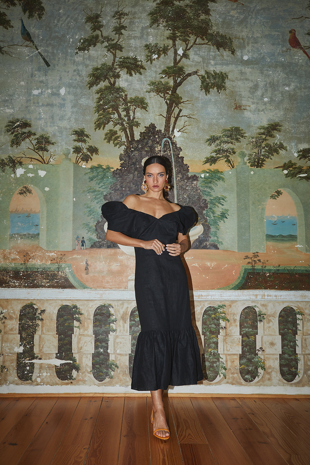 Damen Leinen Kleid Elegantes Knoten-Detail für Sommer - Mia-3