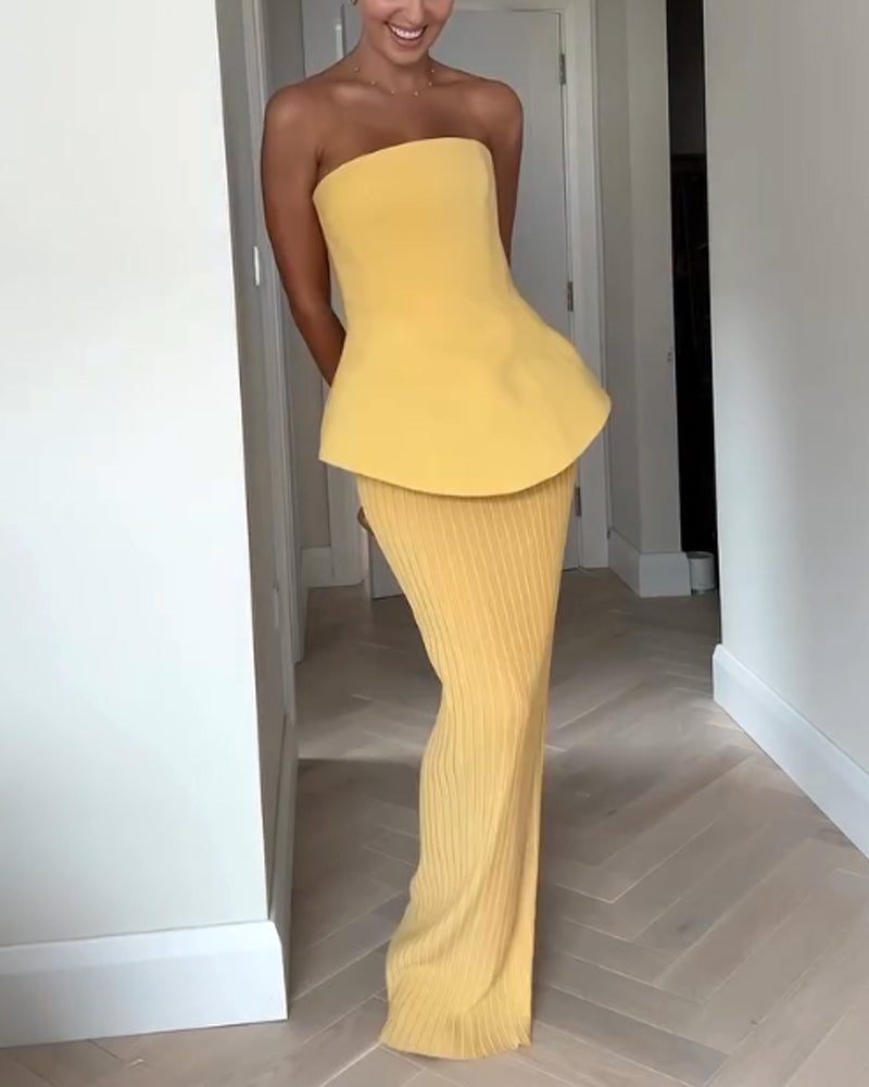 Trägerloses Maxikleid | Faith