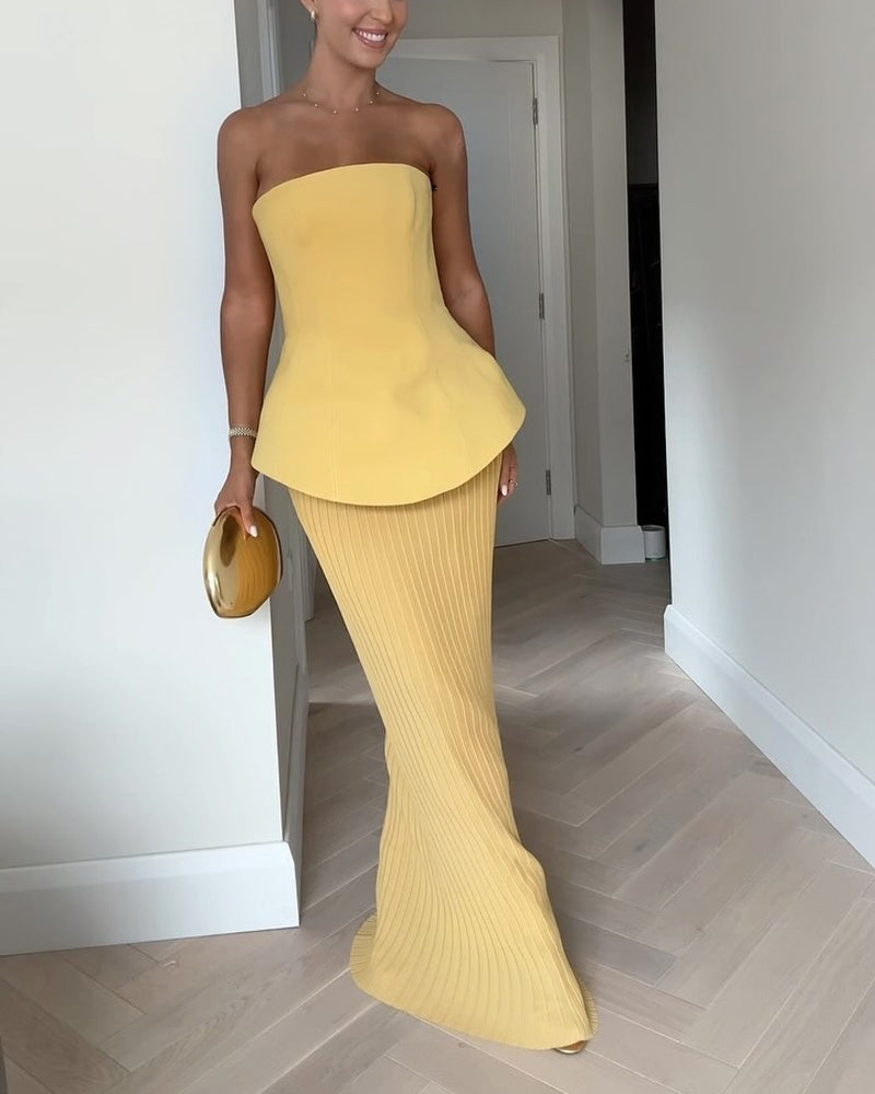 Trägerloses Maxikleid | Faith