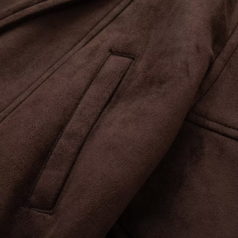 Übergangsjacke Damen | Kurzmantel Damen | Taillengürtel für elegante Silhouette