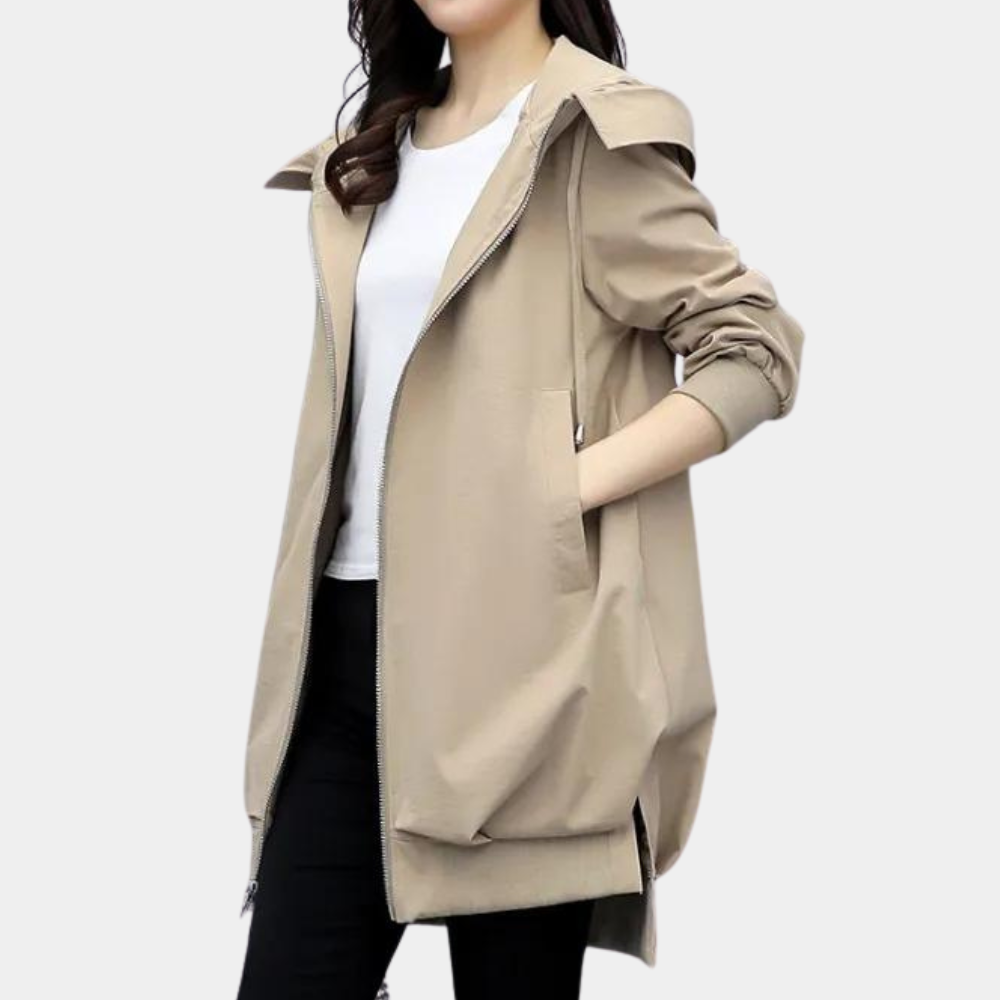 Übergangsjacke Damen | Windjacke Damen | Kapuze & Stehkragen für starken Windschutz