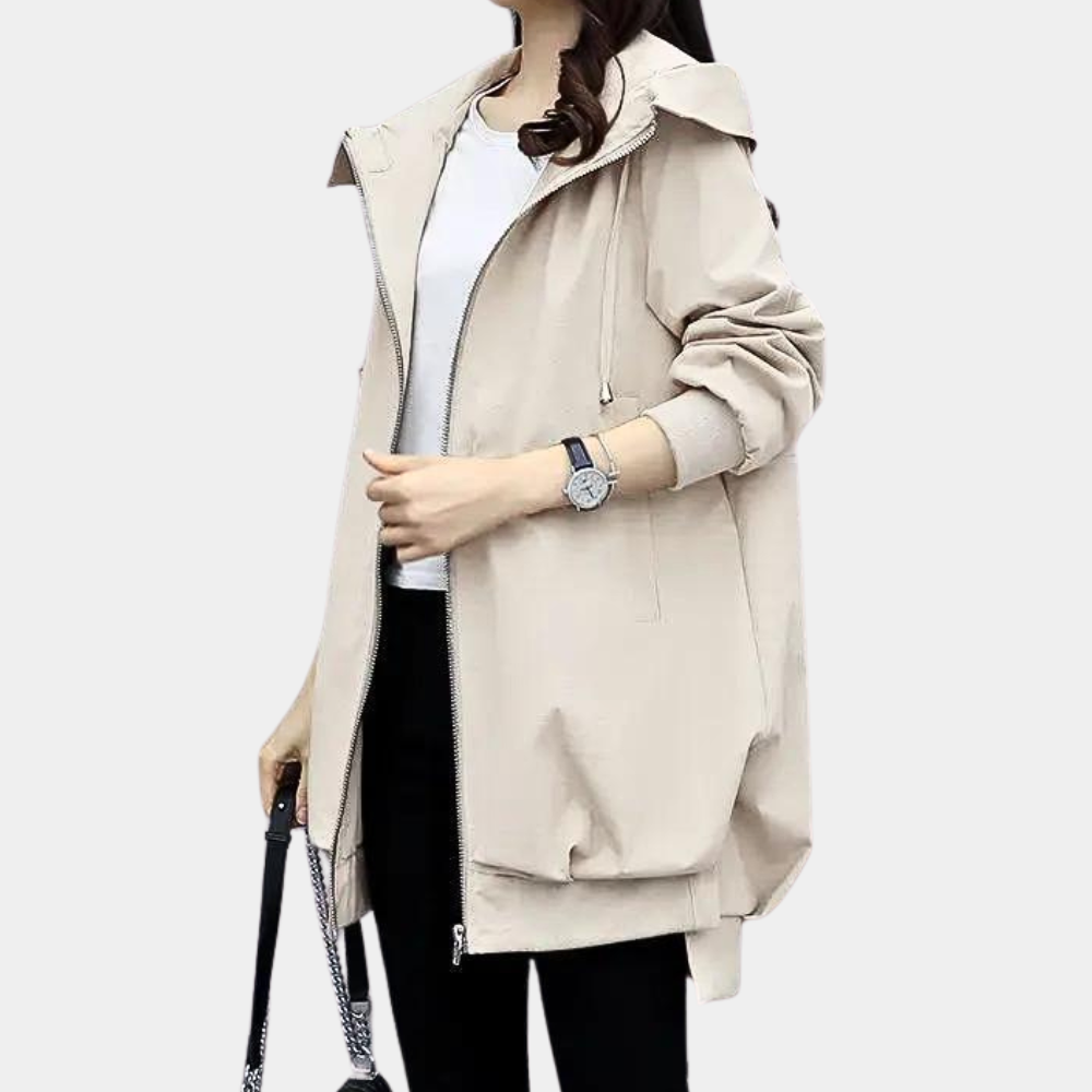 Übergangsjacke Damen | Windjacke Damen | Kapuze & Stehkragen für starken Windschutz