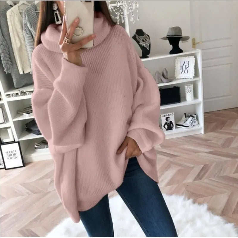 Übergroßer Strickpulli mit langen Ärmeln