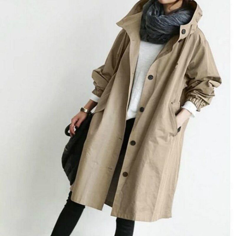 W&W | Modischer langer Trenchcoat Damen Wechsel Saison 2023 6